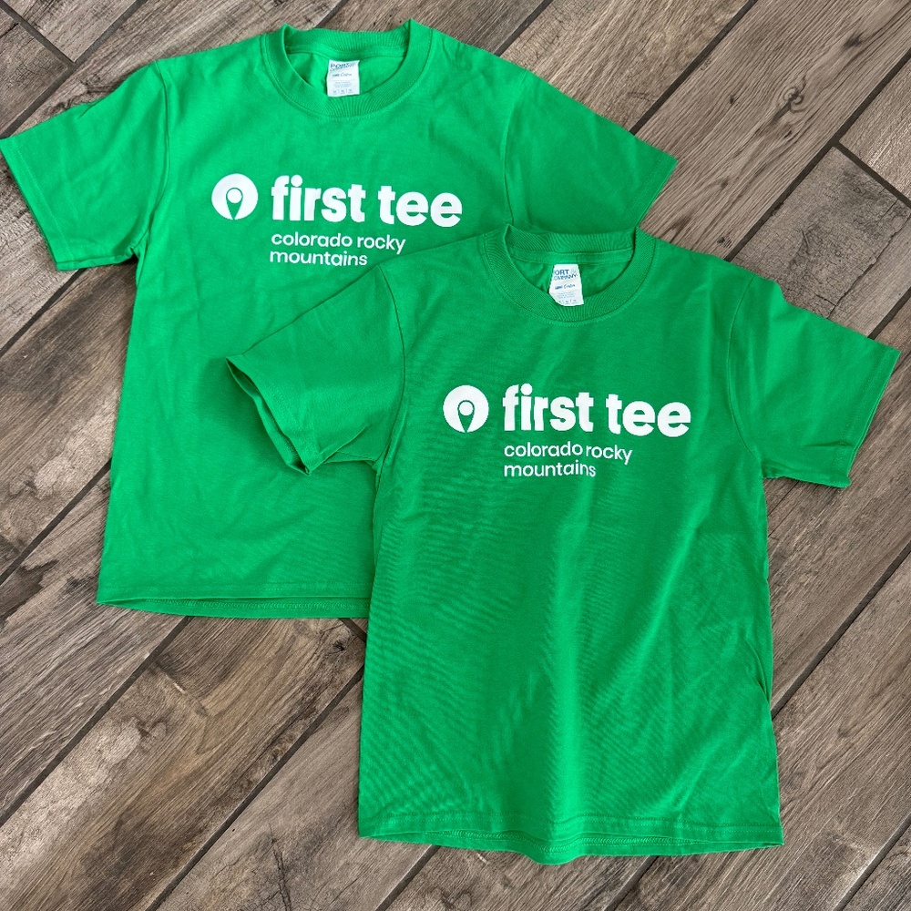 First Tee T-Shirt Colorado Rocky Mountains, Youth Size M  Set of 2 shirts